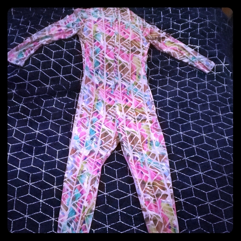 Pink multi color bodysuit
